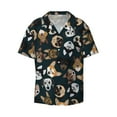 thumbnail image 5 of Picia Dogs Men's Linen Shirts Short Sleeve Cuban Beach Shirts Casual Shirts Button Down Shirt for Men Beach Summer Wedding Shirt-4X-Large, 5 of 7