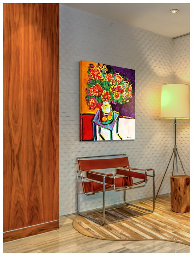 Marmont Hill "Bouquet Rouge" by Wayne Ensrud Painting Print on Canvas