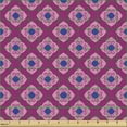 thumbnail image 2 of Ambesonne Abstract Fabric by the Yard Upholstery, Geometric Floral Mosaic, 1 Yard, Dark Magenta Pink, 2 of 5