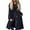 Black XXL, variant on Women Woolen Coat Lapel Long Sleeve Single Breasted Mid-length Coat with Side Pockets Solid Color Commuting Style Outwear