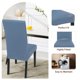 thumbnail image 5 of Set de Fundas para Sillas de Comedor de 4 Piezas SearchI Estirables en Gris Azul, 5 of 7