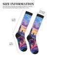 thumbnail image 2 of Lsque Taxi Colorful Town Pattern Sport Compression Socks for Men & Women 15-20 mmHg Knee High Nurse Pregnant Running Medical and Travel Athletic, 2 of 6