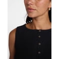 thumbnail image 5 of Time and Tru Women's Button Front Tank Top, Size XS-XXXL, 5 of 6