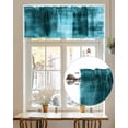 thumbnail image 7 of Collage Theme Valances for Windows Vintage Blue Oil Painting Texture Valance Rod Pocket Light Filtering Short Window Treatments Curtains for Kitchen Bathroom Living Room Bedroom, 42 x 18 Inch, 7 of 7