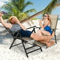 thumbnail image 4 of PetFurnishn  Outdoor Patio Folding Chairs Set of 2, Oversized Portable Dining Chair with Armrests, Lounge Chairs with Footrests for Camping, Beach, Garden, Lawn, Pool, Backyard, Deck-Cream, 4 of 14