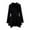 Black, variant on Maean Women Plus Size Shirts Dress V Neck Long Sleeve Midi Dresses Fashion Business Work Loose Blouse
