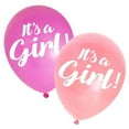 thumbnail image 1 of Way To Celebrate! 8 ballons en latex "It's a Girl" de 30 cm, roses, 1 of 3
