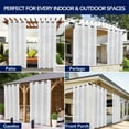 thumbnail image 5 of Easy-Going Sheer Grommet Outdoor Curtains, 100" x 84", 1 Panel, White, 5 of 7