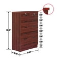 thumbnail image 2 of Home Furniture Cindy 7 Drawer Chest Wooden Dresser with Lock - Mahogany, 2 of 7