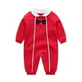 thumbnail image 4 of CAICJ98 Infant Baby Girl Long Sleeve Romper Cotton Cute Style Newborn Toddler Jumpsuit Outfit 0-18 Months (Red,7-10 Months), 4 of 6
