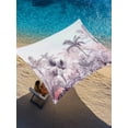 thumbnail image 2 of Sun Shade Sail 8'x10' Monstera Palm Tree Rectangle Sun Shade Sails Canopy Waterproof Tropical Forest Outdoor Sunshades Sand UV Block Cover Shades Cloth for Patio Backyard Garden Deck Porch Lawn, 2 of 9
