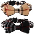 thumbnail image 1 of LAICAIW 2 Colliers pour Chats, avec Nœud Papillon Détachable Réglable et Clochette Argentée, pour Cou de Petits Chiens et Chats 7.8 Pouces-10.2 Pouces, 1 of 7