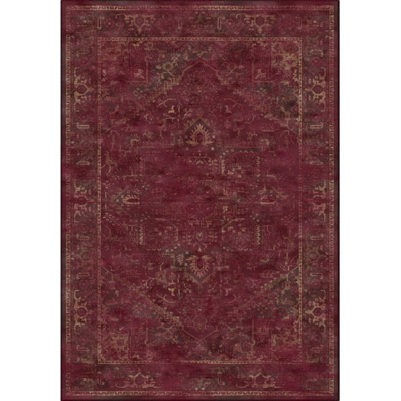 SAFAVIEH Vintage Adrian Bordered Area Rug, Raspberry, 6'7" x 9'2"