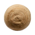 thumbnail image 4 of Ox Bay Lev Striped Farmhouse Jute Hand-Woven Indoor Ottoman Pouf, Natural/White, 18" x 18" x 18", 4 of 5