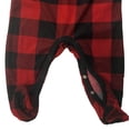 thumbnail image 3 of North Pole Trading Co. Plaid Baby Unisex Long Sleeve One Piece Suit - Red Black Plaid, 18 Months, 3 of 5