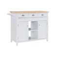 thumbnail image 4 of Linon Sheridan Wood Kitchen Island in White, 4 of 20
