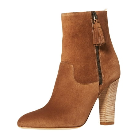 

SJP by Sarah Jessica Parker Womens Jackson Suede Fringe Block Heel Boot