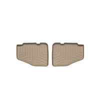 WeatherTech Custom Fit FloorLiners compatible with Jeep Wrangler Unlimited 2-Door, Wrangler 2-Door - 2nd Row (2-Piece Liner), Tan