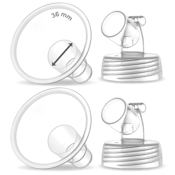 Brida para extractor de leche Maymom, 36 mm, piezas de cuello ancho de dos piezas