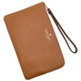 thumbnail image 4 of Kate Spade New York Women's Leila Pebbled Leather Medium Top Zip Wristlet (Warm Gingerbread), 4 of 4