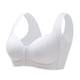 thumbnail image 2 of Harmtty - Sujetador con tirantes anchos para mujer, espalda en forma de U, cierre frontal sin aros, copa completa, sexy, para uso diario, blanco, 36C, 2 of 8