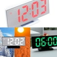 thumbnail image 6 of BGVfive Digital Clock Cool Multifunction LED Clock Display Clock Night LCD Light Desktop Digital Clock 12/24\-hour black+White, 6 of 9