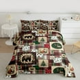 thumbnail image 2 of Manfei Cute Bear Fox Full Comforter Set,Jungle Deer Xmas Flower,Luxury Reversible Decor For Kids,3-Piece, 2 of 8