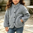 thumbnail image 3 of DJDLJWCJ Toddler Girls Fleece Lined Jacket Thicken Warm Winter Coat Solid Color Long Sleeve Windbreaker Jacket Blue Size 2T, 3 of 8