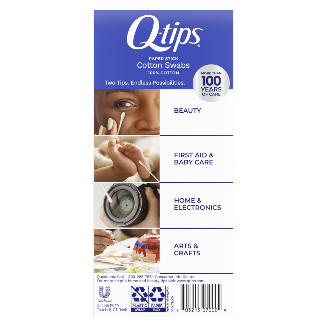 Q-tips Cotton Swabs, Original, For Home, First Aid and Beauty, 100% Cotton, 170 Count - image 2 of 6