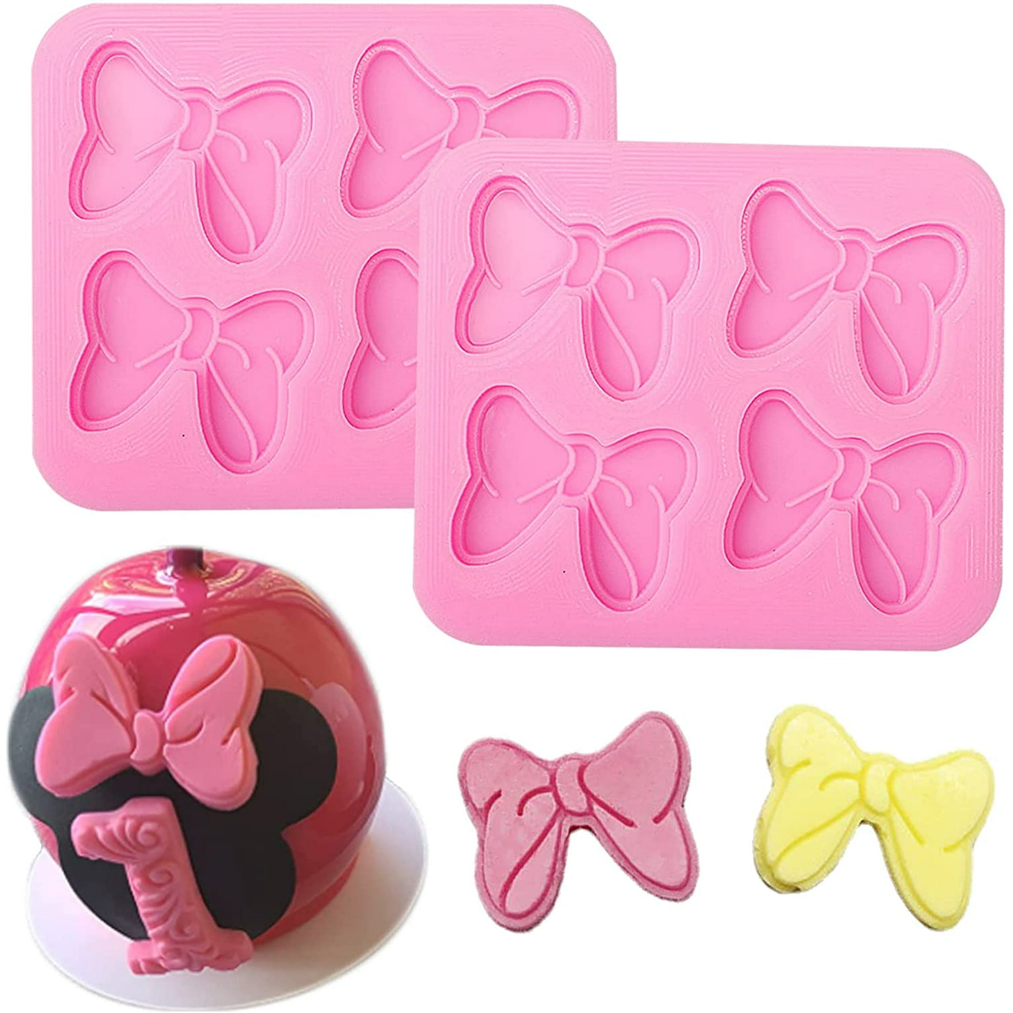 2PCS Mouse Bows Silicone Molds for Cake Cupcake Decoration Bowknot Cartoon Butterfly Tie Fondant Mold for DIY Candy Chocolate Pudding Crafts Mould Baby Shower Party Supplies Walmart