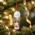 thumbnail image 4 of Christmas Decorations Hot Air Balloon Ornaments Set | Santa Snowman Reindeer Resin Metal Hanging Decor | 5.51 Inch Holiday Party Decorations | with Red Ribbon for Tree Wreath Festive Decor, 4 of 6