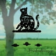 thumbnail image 2 of Handmadetneonsign Custom Metal Galaxy Cat Wind Chime, Metal Cat Garden Decor, Outdoor Tree Hanger, 2 of 5