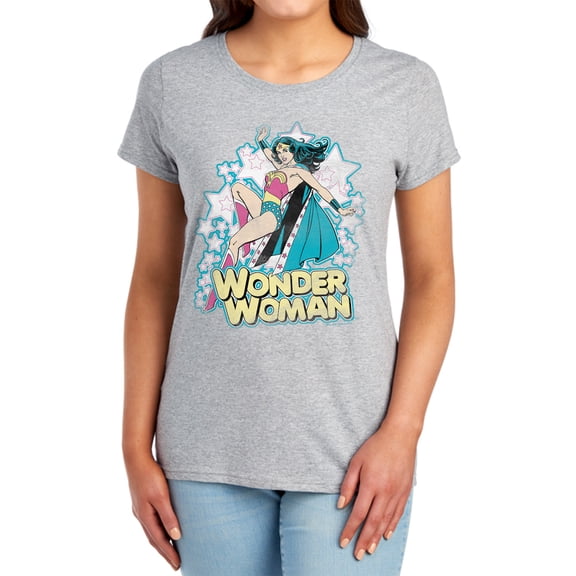 DC Im Wonder Woman Women's T Shirt, Athletic Heather, Large