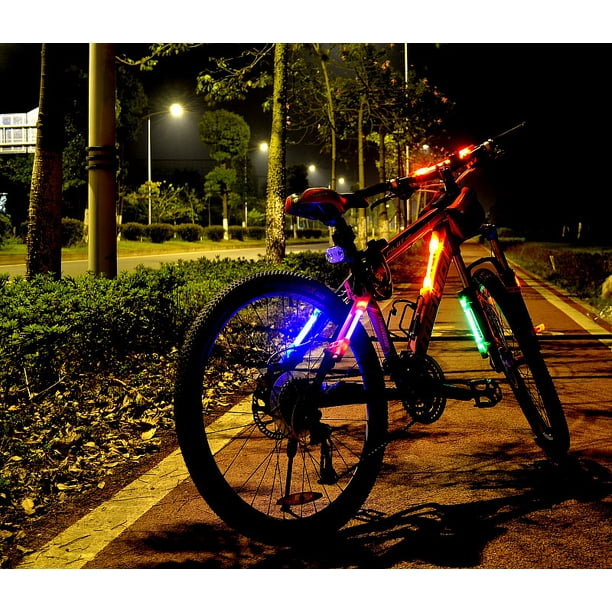 LED Bike Safety Light Refective Gear 2 Modes Strobe Steady Light