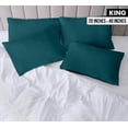 thumbnail image 2 of Fundas de almohada Utopia Bedding King de 20 x 40 cm, paquete de 4 unidades, microfibra, color verde azulado, 2 of 7