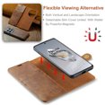 thumbnail image 3 of Allytech Wallet Case for OnePlus 12 with 3 Card Slots & Cash Pocket, 2 in 1 Detachable Strong Magnetic Case, Retro PU Leather Shockproof Magnetic Clasp Slim Protective Shell - Brown, 3 of 8