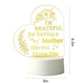 thumbnail image 3 of TERGAYEE Mothers Day Gifts,Mom Birthday Gifts Engraved Acrylic Night Light with Warm Words,Unique Heart Night Lamp Present, 3 of 6