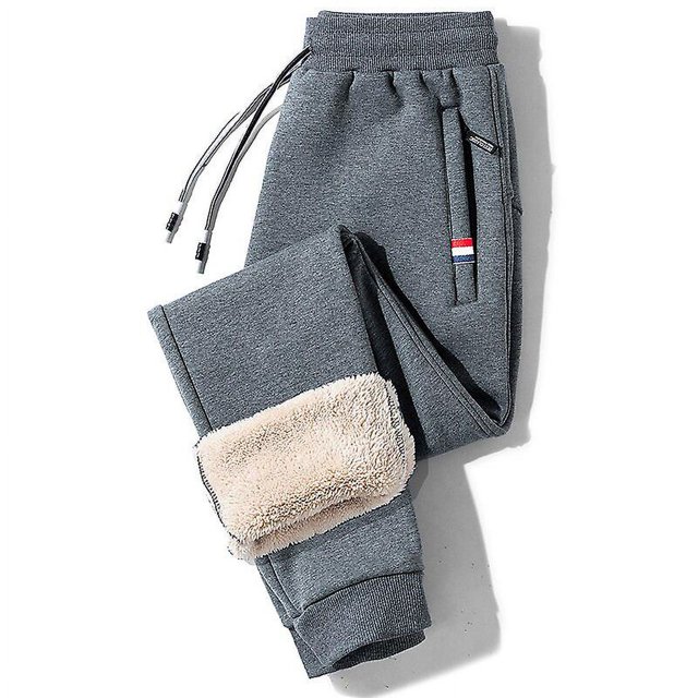 Pantalones de lana abrigados de invierno para hombre, pantalones de chándal térmicos informales gruesos de lana de cordero, pantalones masculinos, pantalones de marca a la moda para hombre