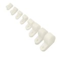 thumbnail image 1 of Yosawa 225-Pieces Nylon Rope Light R-Style Cable Clamp Mounting Clips for 1/8", 3/16", 1/4", 5/16", 3/8", 1/2", 5/8", 3/4" Diameter Wire Management White, 1 of 6
