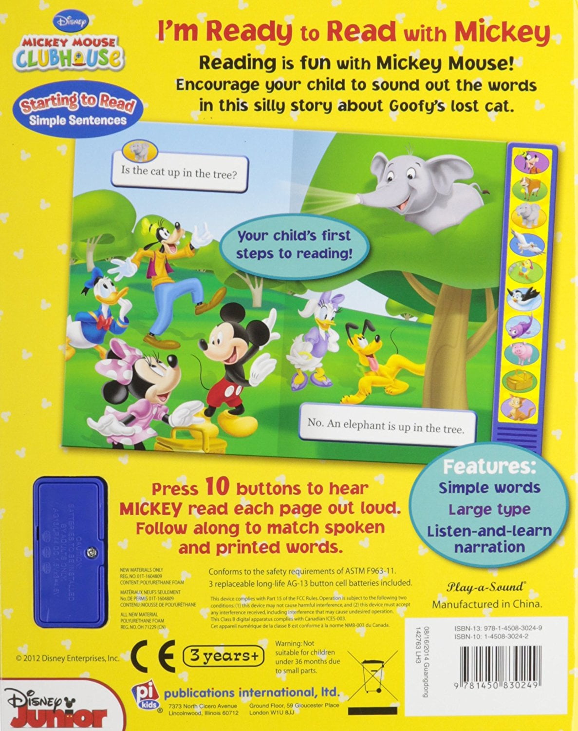 Buy Disney Junior Mickey Mouse Clubhouse I'm Ready to Read with Mickey Sound Book (Mixed media