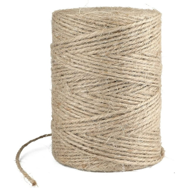 LAICAIW 3mm Jute Twine,328 Feet Natural Jute Twine String for Crafts Gift Twine Durable Packing String Gift Wrapping Twine