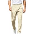 thumbnail image 3 of Akiihool Pants for Men Men's Relaxed Classic Fit Flat Front Pants Beige,XXXXXL, 3 of 8