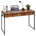 thumbnail image 1 of Costway 2-Drawer Computer Desk Study Table Writing Workstation Home Office Antique, 1 of 10