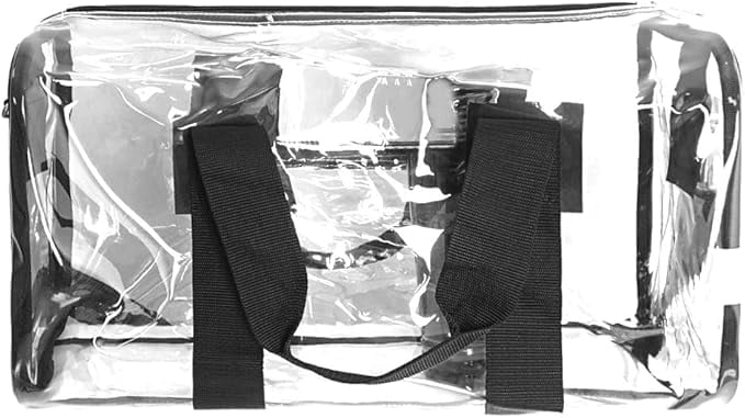 Everest Adjustable Padded Shoulder Strap Travel Duffel Bag, Clear