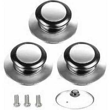 Lid Knob, 3 Pieces Pot Lid Handle, Suitable for Glass Lid Handle, Stainless Steel Pot Lid, for Kitchen Utensils