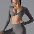 thumbnail image 6 of Sexlip Womens Sheer Mesh Panel Bodysuit Long Sleeve Design Lightweight Fabric Relaxed Silhouette for Party Events Gray L, 6 of 9
