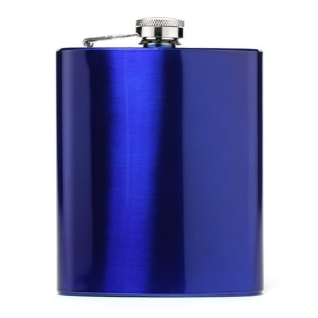 

Blue Gloss 7oz Stainless Steel Hip Flask