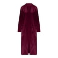 thumbnail image 4 of Lovskoo Women's Velvet Cardigan Jacket Open Front Lapel Collar Outerwear Sequin Duster Coat Velour Long Blazers Purple, 4 of 7
