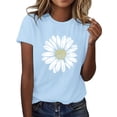 thumbnail image 2 of WCJM T Shirts Short Sleeve V Neck Tees for Women Fashion Tops Trendy Lightweight Casual Summer Outfits Clothes 2026 Beach Neineiwu Women's Loose Casual Short Sleeve Chiffon Top T-Shirt Blouse, 2 of 4