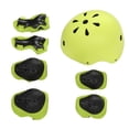 thumbnail image 3 of Conjuntos de rodilleras y coderas para casco de seguridad, 7 piezas/juego, casco de seguridad para niños, equipo de protección para patinaje, accesorios deportivos para niños, diseño de vanguardia, 3 of 14